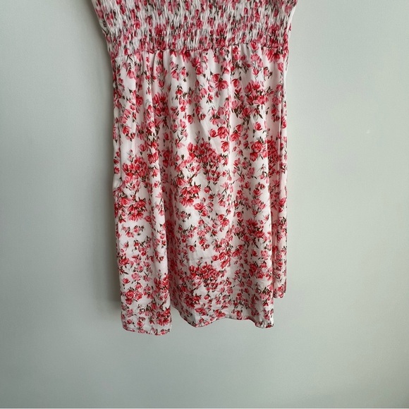 Hello Molly Get Right To It Dress Coral Floral Dainty Mini XS Babydoll Coquette - Picture 15 of 16